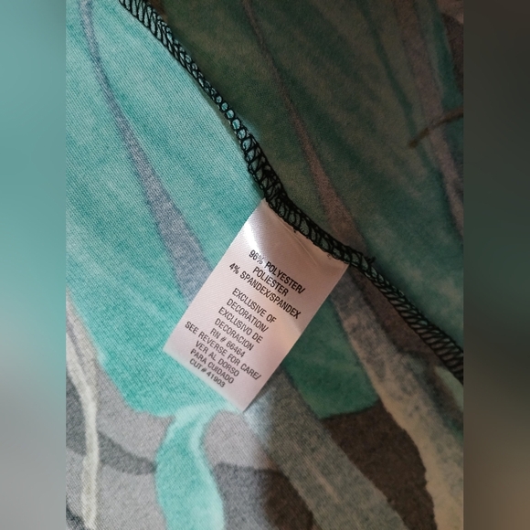 Studio I Large Elegant Black and Teal Beaded Boho Sleeveless Dress - Picture 5 of 5